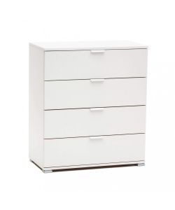 Cosma Cassettiera 4 Cassetti Bianco 75x38x85 cm in Truciolare Bilaminato