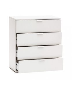 Cosma Cassettiera 4 Cassetti Bianco 75x38x85 cm in Truciolare Bilaminato