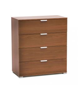 Cosma Mobiletto 4 Cassetti in Legno Tinta Noce 75x38x85 cm Marrone