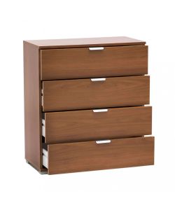 Cosma Mobiletto 4 Cassetti in Legno Tinta Noce 75x38x85 cm Marrone
