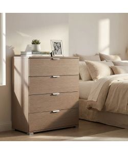 Cosma Mobiletto 4 Cassetti Rovere Grigio 75x38x85 cm in Truciolare