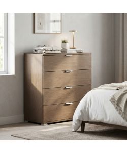 Cosma Mobiletto 4 Cassetti Rovere Grigio 75x38x85 cm in Truciolare