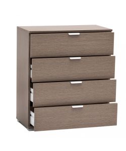 Cosma Mobiletto 4 Cassetti Rovere Grigio 75x38x85 cm in Truciolare