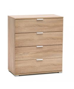 Cosma Cassettiera 4 Cassetti Marrone Chiaro Dimensioni 75x38x85 cm