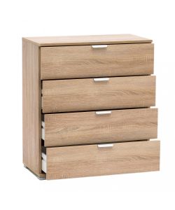 Cosma Cassettiera 4 Cassetti Marrone Chiaro Dimensioni 75x38x85 cm