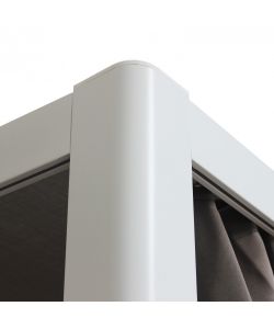Cosma Gazebo Letto Giardino Bianco 212x149x195 cm Alluminio Imbottito
