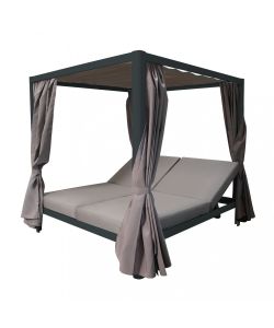 Cosma Gazebo Letto da Giardino Antracite 212x149 cm in Alluminio