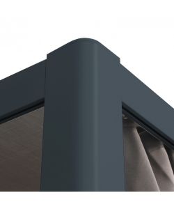 Cosma Gazebo Letto da Giardino Antracite 212x149 cm in Alluminio