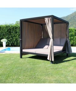 Cosma Gazebo Letto da Giardino Antracite 212x149 cm in Alluminio
