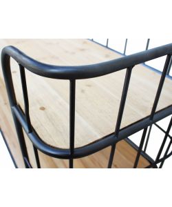 Cosma Mobile Abner - Carrello in Acciaio Antracite con 3 Ripiani