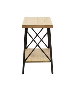 Cosma Tavolino Auberon Antracite in Ferro e Legno 63x40x68 cm