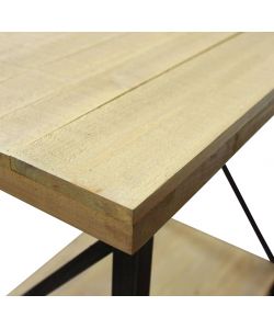 Cosma Tavolino Auberon Antracite in Ferro e Legno 63x40x68 cm