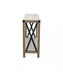 Cosma Mobile Baptist Credenza Antracite in Acciaio e Legno 115,5 cm