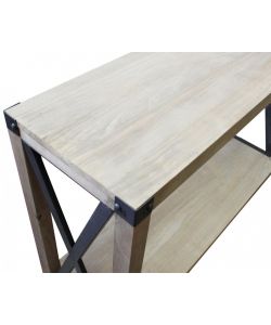 Cosma Mobile Baptist Credenza Antracite in Acciaio e Legno 115,5 cm