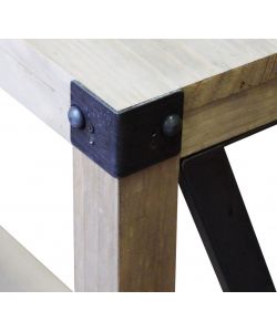 Cosma Mobile Baptist Credenza Antracite in Acciaio e Legno 115,5 cm