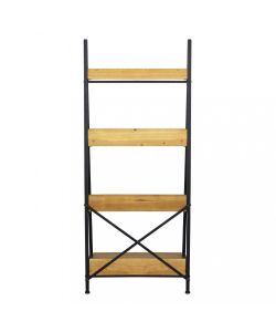 Cosma Libreria Industriale Marrone 4 Ripiani in Legno e Metallo 62x49.5 cm