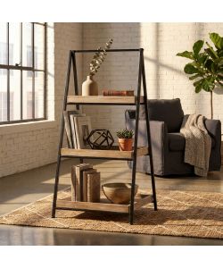 Cosma Mobile Braiden in Legno e Metallo 3 Ripiani Nero 52x41x99,5 cm