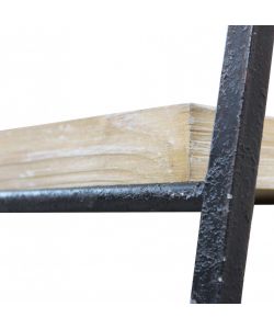 Cosma Mobile Braiden in Legno e Metallo 3 Ripiani Nero 52x41x99,5 cm