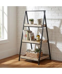 Cosma Mobile Braiden in Legno e Metallo 3 Ripiani Nero 52x41x99,5 cm