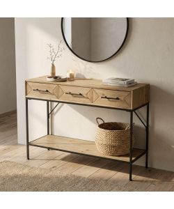 Cosma Mobile Brendan Antracite in Legno e Metallo 3 Cassetti 110,5 cm
