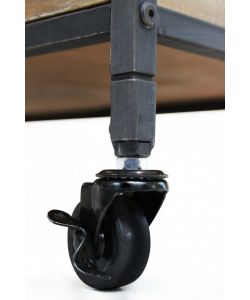 Cosma Carrello Cucina Portavivande Nero Marrone 87,3x42,5x77 cm