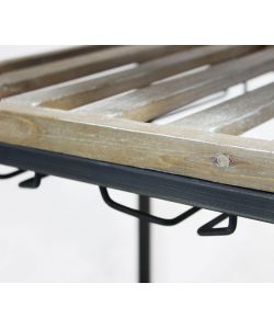 Cosma Carrello Cucina Portavivande Nero Marrone 87,3x42,5x77 cm