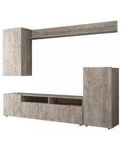 Cosma Parete Soggiorno Bridge Rovere Chiaro 210x36.5x170 cm Moderna