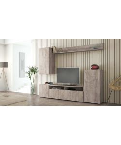 Cosma Parete Soggiorno Bridge Rovere Chiaro 210x36.5x170 cm Moderna