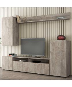 Cosma Parete Soggiorno Bridge Rovere Chiaro 210x36.5x170 cm Moderna