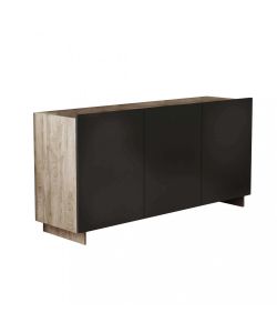 Cosma Credenza Moderna Antracite e Rovere Chiaro 150x41,5x76 cm