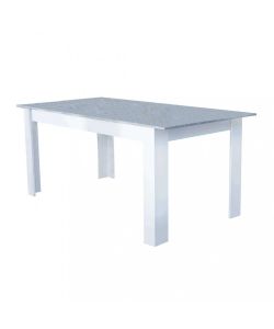 Cosma Tavolo Estensibile Gemma Bianco e Grigio Effetto Cemento 160/200 cm