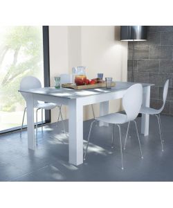 Cosma Tavolo Estensibile Gemma Bianco e Grigio Effetto Cemento 160/200 cm