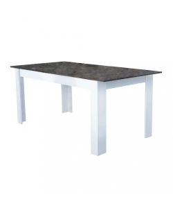 Cosma Tavolo allungabile rettangolare effetto cemento bianco grigio 160/200x90x75 cm