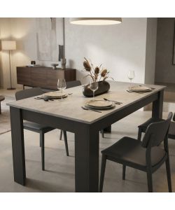 Cosma Tavolo Estensibile Gemma Antracite e Grigio Scuro 160/200x90 cm
