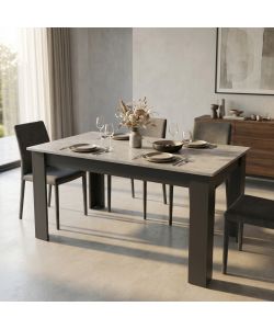Cosma Tavolo Estensibile Gemma Antracite e Grigio Scuro 160/200x90 cm