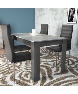 Cosma Tavolo Estensibile Gemma Antracite e Grigio Scuro 160/200x90 cm