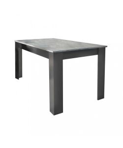 Cosma Tavolo Pepper Rettangolare Antracite e Grigio Cemento 160x80 cm