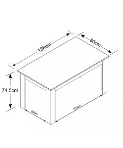 Cosma Tavolo Pepper Rettangolare Antracite e Grigio Cemento 160x80 cm