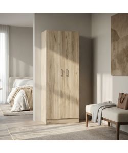 Cosma Armadio 2 Ante Leopold Olmo 80x52x190 cm Moderno Camera da Letto