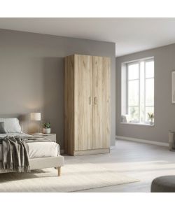 Cosma Armadio 2 Ante Leopold Olmo 80x52x190 cm Moderno Camera da Letto