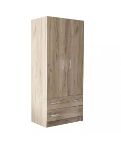 Cosma Armadio 2 Ante e 2 Cassetti Olmo 80x52x180 Moderno e Multifunzionale