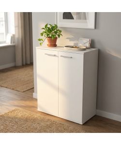 Cosma Mobiletto Bianco 2 Ante con 3 Ripiani 68x34x95 cm Moderno