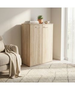 Cosma Mobiletto 2 Ante Quercia Chiaro 68x34x95 cm Design Moderno