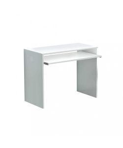 Cosma Porta PC Perry Bianco 90x45x74h cm con Ripiano Tastiera Estraibile