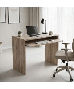Cosma Porta PC Perry Olmo 90x45x74 cm Scrivania Moderna con Ripiano Tastiera