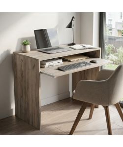 Cosma Porta PC Perry Olmo 90x45x74 cm Scrivania Moderna con Ripiano Tastiera