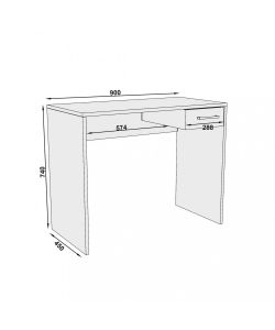 Cosma Scrivania Porta PC Olmo 90x45x74 cm Rettangolare Moderna con Cassetto