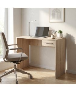 Cosma Scrivania Porta PC Quercia Chiaro 90x45x74 cm con Cassetto