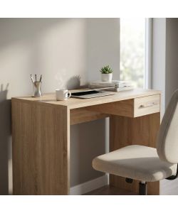 Cosma Scrivania Porta PC Quercia Chiaro 90x45x74 cm con Cassetto