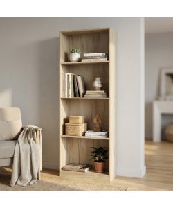 Cosma Libreria Moderna in Legno Rovere Grigio 58x25x165cm cm